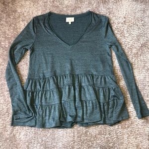 Anthropologie | Deletta Thea Tiered Ruffle Top